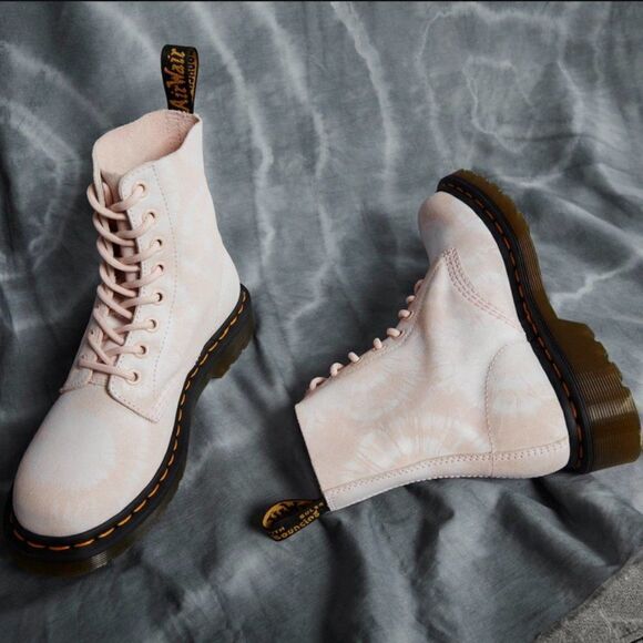 Dr. Martens 1460 Pascal Tie-Dye Suede Ankle Combat Platform Boot 8 Boho Grunge - Picture 7 of 10
